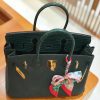 爱马仕 Birkin 30cm Touch 松柏绿 鳄鱼皮拼牛皮 全手工缝制