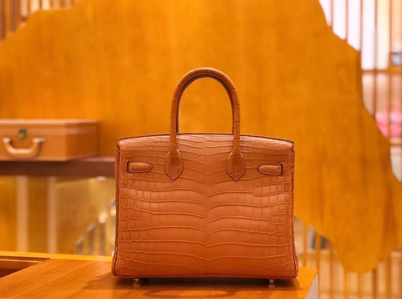 爱马仕 Birkin 30cm 金棕 一级尼罗鳄 金扣 原版蜜蜡线 顶级手缝 - Image 3