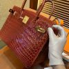 爱马仕 Birkin铂金包 板栗棕 一级皮 尼罗鳄鱼 进口原料 顶级手缝工艺 30cm