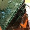 爱马仕 Birkin铂金包 祖母绿 一级皮 湾鳄鱼皮 倒V 进口原料 顶级手缝工艺 30cm