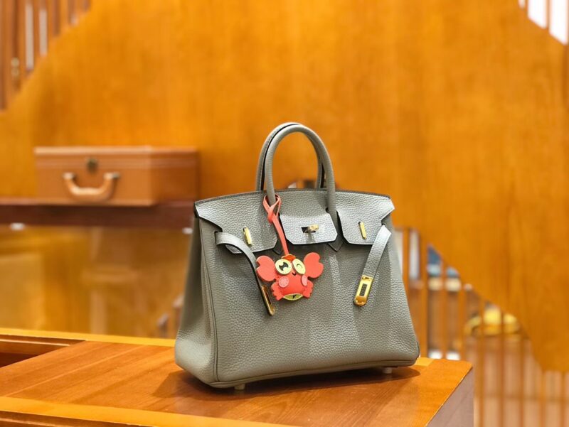 爱马仕 Birkin 25cm 海鸥灰 Togo小牛皮 金扣 原版蜜蜡线 顶级手工缝制 - Image 2