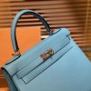 爱马仕 Kelly凯莉包 北方蓝 德国小牛皮 顶级手工缝制 金扣 28cm