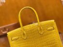 爱马仕 Birkin 30cm 琥珀黄 一级野生湾鳄 金扣 原版蜜蜡线 顶级手缝