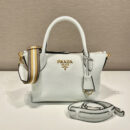 Prada*VitelloDino系列手提斜挎包1BA111白色免检版