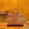 爱马仕 Birkin 25cm 金棕色 Togo小牛皮 金扣 原版蜜蜡线 顶级手工缝制
