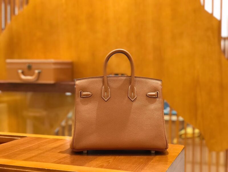 爱马仕 Birkin 25cm 金棕色 Togo小牛皮 金扣 原版蜜蜡线 顶级手工缝制 - Image 3