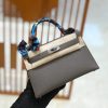 爱马仕 Mini kelly 二代 锡器灰 Epsom 掌纹小牛皮 银扣 原版蜜蜡线 顶级手缝