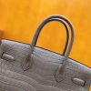 爱马仕 Birkin 30cm 巴黎灰 冰川灰 尼罗鳄鱼皮 银扣 原版蜜蜡线 顶级手缝 现货