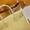 爱马仕 Birkin 30cm 雾面 尼罗鳄鱼皮 奶昔黄 金扣 全手工缝制