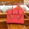 爱马仕 新增现货 birkin 铂金包 唇膏粉 德国进口小牛皮 银扣 30cm
