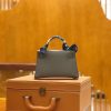 爱马仕 Mini kelly 二代 锡器灰 Epsom 掌纹小牛皮 金扣 原版蜜蜡线 顶级手缝
