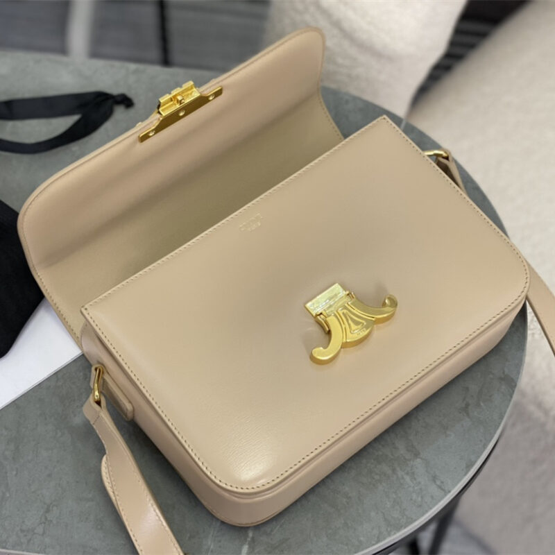Celine*Triomphe系列手袋187363褐色免检版 - Image 6