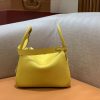 爱马仕 Lindy 琳迪包 柠檬黄 Togo牛皮 进口原料 全手工缝制 银扣 26cm