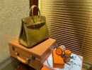 爱马仕 Birkin铂金包 褐绿色 一级皮 美洲鳄鱼 进口原料 顶级手缝工艺 25cm