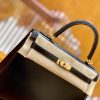 4e04040d07c3ab5.jpg 爱马仕 Kelly 25cm 经典黑 银扣 BOX猫爪纹牛皮 全手工缝制 臻品工序