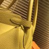 爱马仕 Lindy琳迪包 琥珀黄 德国进口togo牛皮 全手工缝制 银扣 30cm
