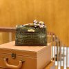 爱马仕 Mini kelly 22cm 一级尼罗鳄 橄榄绿 金扣 原版蜜蜡线 顶级手缝