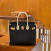 爱马仕 Birkin 30cm 黑色拼奶昔白 金扣 Epsom掌纹牛皮 全手工缝制