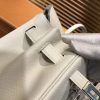 爱马仕 Birkin 25cm ( 铂金包) 掌纹牛皮 奶昔白 原版蜜蜡线 全手工缝制