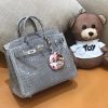 爱马仕 Birkin 25cm 巴黎灰 一级尼罗鳄 银扣 原版蜜蜡线 顶级手工
