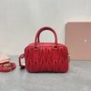 miumiu缪缪TooPretty系列5BB123保龄球手袋红色
