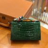 50c36088574417e.jpg 爱马仕 mini kelly 祖母绿 进口一级美洲鳄鱼皮 蜡线 全手工缝制 22cm