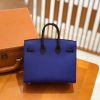 爱马仕 Birkin 20cm 限量版小房子 宝蓝色 Epsom拼鳄鱼皮 顶级全手缝工序