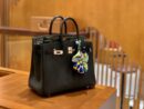 爱马仕 Birkin Touch 铂金包 经典黑 拼 祖母绿 牛皮拼鳄鱼皮 金扣 25cm