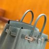 爱马仕 Birkin 25cm 青天蓝 Togo小牛皮 银扣 原版蜜蜡线 顶级手工缝制