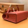 爱马仕 Mini kelly 22cm 南非kk级鸵鸟皮 石榴红 爱心红 金扣 原版蜜蜡线 顶级手工缝制