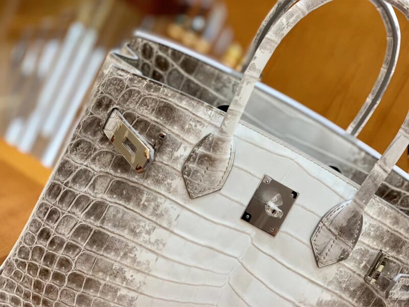 爱马仕 Birkin 30cm 喜马拉雅 一级尼罗鳄鱼皮 银扣 原版蜜蜡线 顶级手工缝制 - Image 5