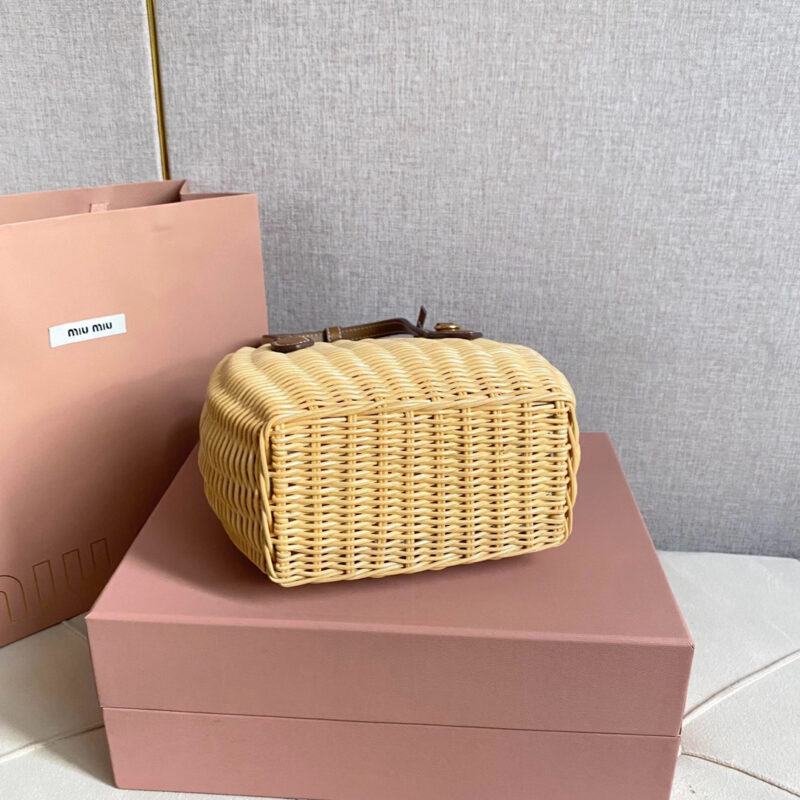 miumiu缪缪*5BA222柳条皮革手提袋免检吧 - Image 7