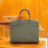 爱马仕 Birkin 30cm togo牛皮 杏仁绿 银扣 全手工缝制