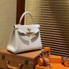 爱马仕 Kelly凯莉包 togo小牛皮 奶昔白 进口原料 原版蜜蜡线 金扣 28cm