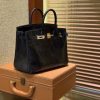 爱马仕 Birkin 25cm 经典黑 野生蜥蜴巨蜥 奢侈尖端 金扣