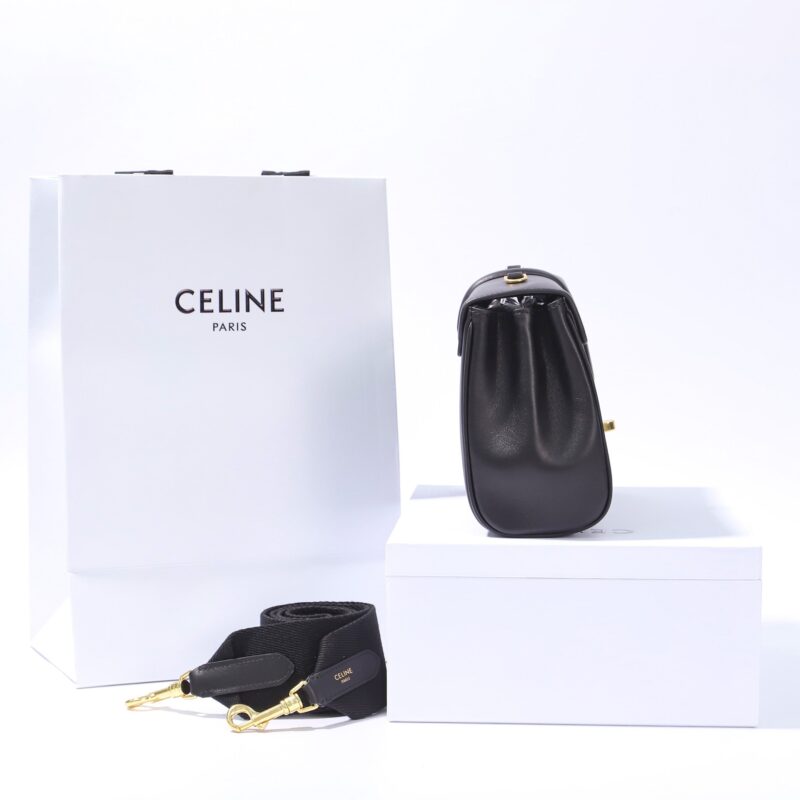 Celine*Soft16系列单肩包196853黑色免检版 - Image 5