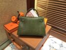 爱马仕 迷你2代 mini Kelly 丛林绿 仿蜥蜴皮 全手工缝制 19cm