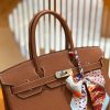 爱马仕 Birkin 30cm 金棕色 Togo小牛皮 银扣 原版蜜蜡线 顶级手工缝制