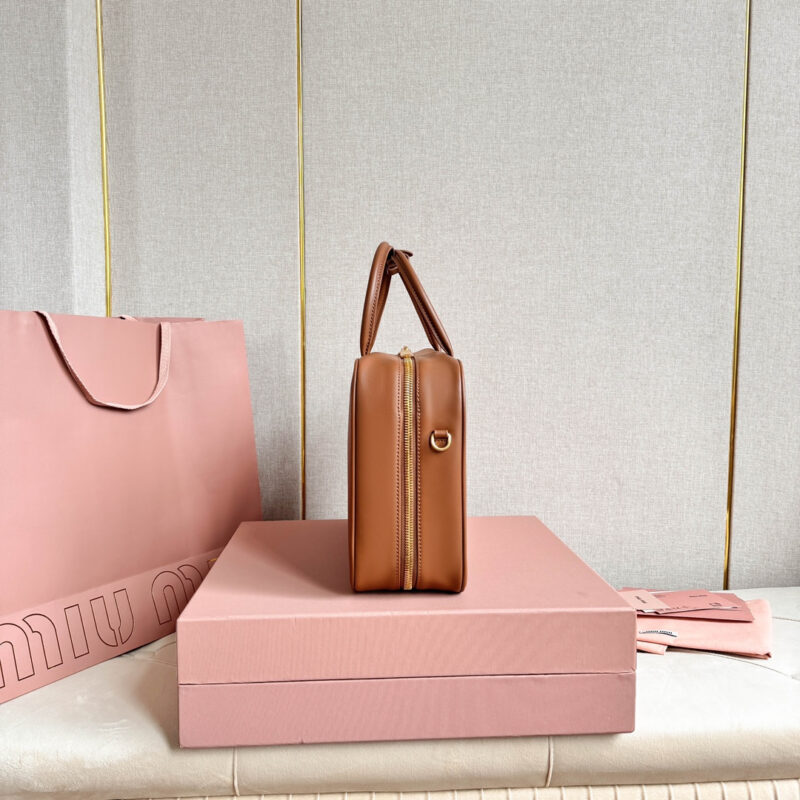 miumiu*5BB17长肩带公文包棕色免检版 - Image 5