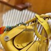 爱马仕 Lindy 26cm 那不勒斯黄 银扣 鳄鱼皮拼togo 全手工缝制
