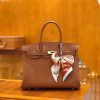 爱马仕 Birkin 30cm 金棕色 Togo小牛皮 银扣 原版蜜蜡线 顶级手工缝制