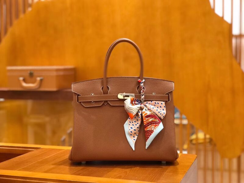 爱马仕 Birkin 30cm 金棕色 Togo小牛皮 银扣 原版蜜蜡线 顶级手工缝制