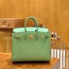 爱马仕 Birkin 25cm 掌纹牛皮 牛油果绿 金扣 外缝