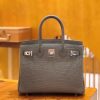 爱马仕 Birkin 30cm 巴黎灰 冰川灰 尼罗鳄鱼皮 银扣 原版蜜蜡线 顶级手缝 现货