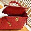爱马仕 Kelly 28cm 爱心红 金扣 鸵鸟皮 全手工缝制
