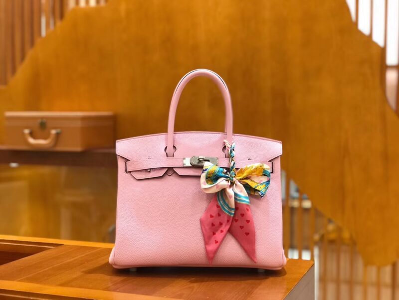 爱马仕 Birkin 30cm 锦葵紫 Togo小牛皮 银扣 原版蜜蜡线 顶级手工缝制