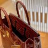 爱马仕 Birkin 30cm 板栗棕 蜜糖棕 金扣 一级皮 尼罗鳄鱼皮 臻品级别