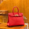 57b1154baaa13b0.jpg 爱马仕 Birkin 30cm 大红色 Togo小牛皮 金扣 原版蜜蜡线 顶级手工缝制