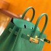 爱马仕 Birkin 25cm 丝绒绿 Togo小牛皮 金扣 原版蜜蜡线 顶级手工缝制