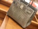 爱马仕 新增现货 birkin 铂金包 斑鸠灰 一级鳄鱼皮 30cm